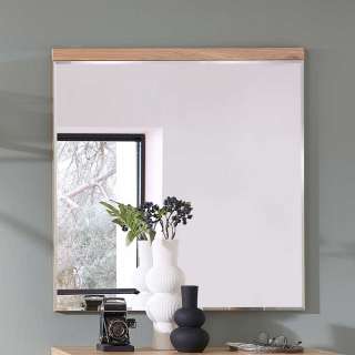 Garderoben Spiegel mit Holzrahmen Eschefarben
