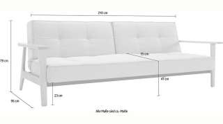 INNOVATION™ Schlafsofa »Splitback«, mit Eik Beine, in skandinavischen Design