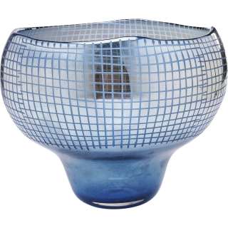 Vase Grid Luster Blau 28cm