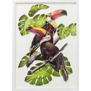 Bild Frame Art Paradise Bird Couple 70x50cm