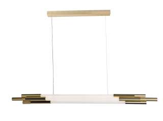 DCW éditions - Org Pendelleuchte - gold - 130 - horizontal - indoor