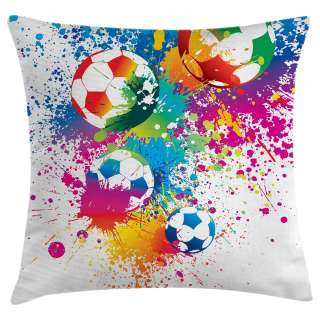 home24 Kissenbezug Bunter Spritzer Ball