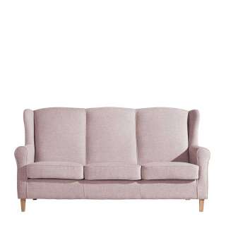 Wohnzimmercouch Landhaus in Rosa Chenille 193 cm breit