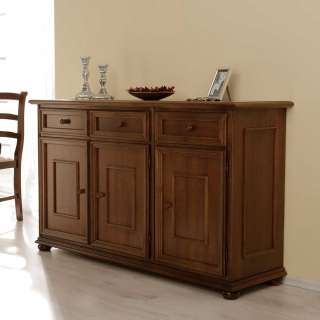 Sideboard mit Schubladen in Walnussfarben 149 cm breit