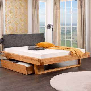 Holzbett Doppelbett aus Massivholz mit Massivholz Oberfläche