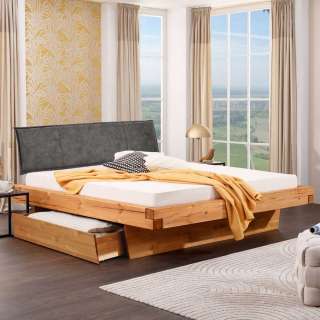 Doppelbett Holzbett aus Massivholz mit Massivholz Oberfläche