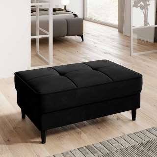 Fusshocker Couchhocker in Schwarz mit Schaumstoffpolsterung