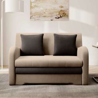 Schlafsofa Zweisitzer Sofa mit Schlaffunktion und Armlehnen