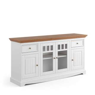 Kommode Sideboard in Weiß mit zwei Schubladen