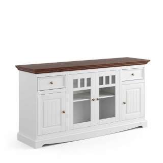 Sideboard Kommode in Weiß mit zwei Schubladen