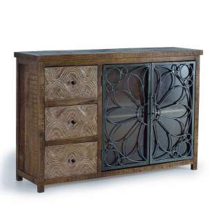 Sideboard Kommode aus Mangobaum Massivholz mit drei Schubladen