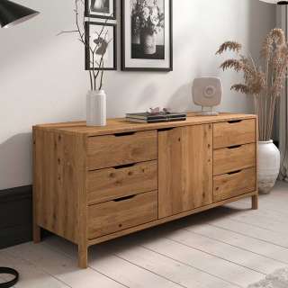 Sideboard Kommode mit Massivholz Oberfläche und Grifflöchern