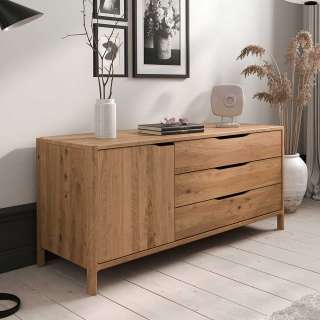 Sideboard Lowboard aus Wildeiche Massivholz mit drei Schubladen