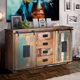 Sideboard Kommode aus Recyclingholz im Shabby Chic Stil