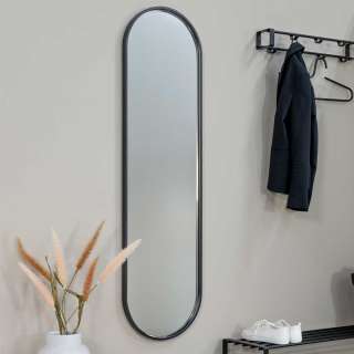 Wandspiegel Spiegel in Schwarz in ovaler Form